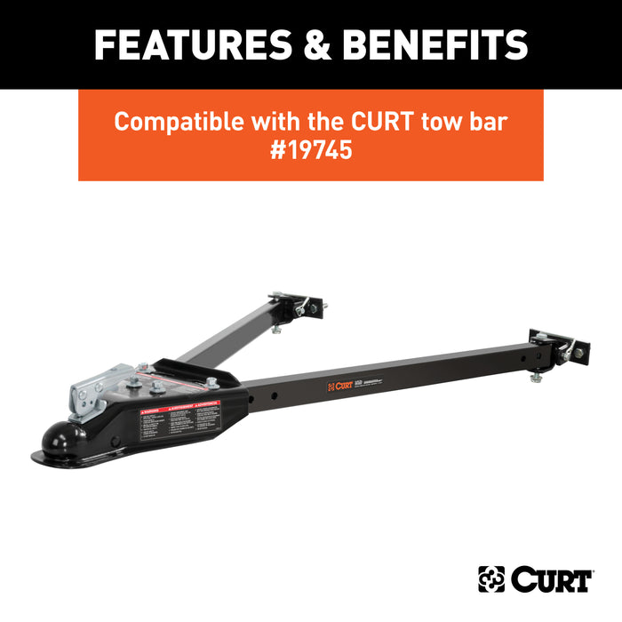 CURT 19748 CURT 19748 Adjustable Bolt-On Tow Bar Bumper Brackets; 2-Pack - Truck Part Superstore