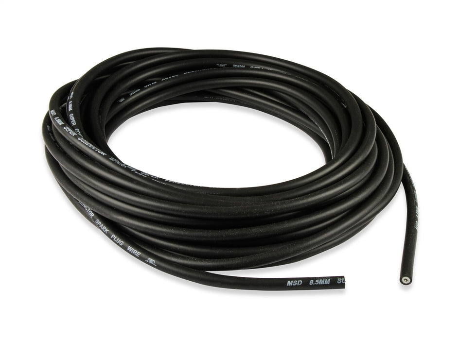 MSD 34023 Super Conduct Spark Plug Wire; 8.5 mm - 50 ft.; Low Resistance; Black; - Truck Part Superstore