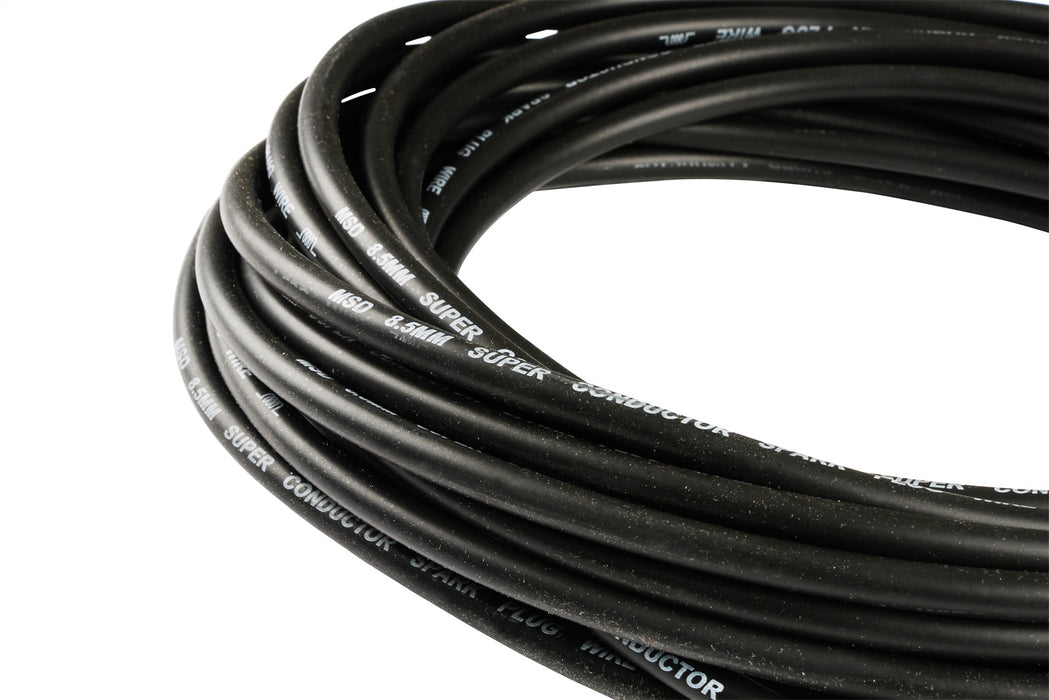 MSD 34023 Super Conduct Spark Plug Wire; 8.5 mm - 50 ft.; Low Resistance; Black; - Truck Part Superstore