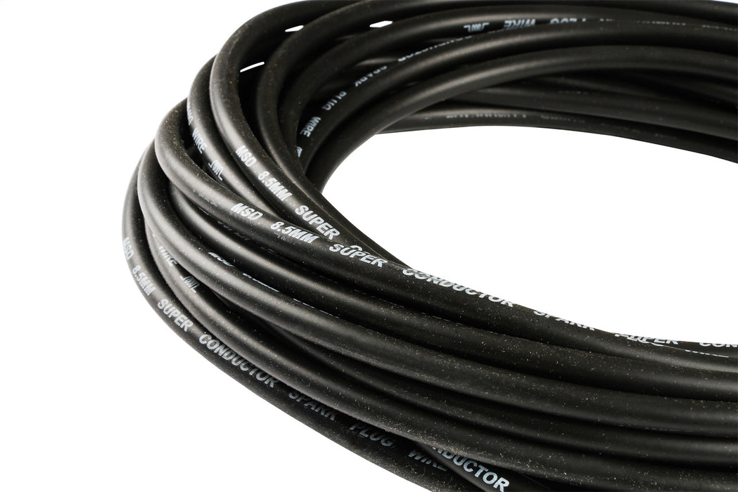 MSD 34023 Super Conduct Spark Plug Wire; 8.5 mm - 50 ft.; Low Resistance; Black; - Truck Part Superstore