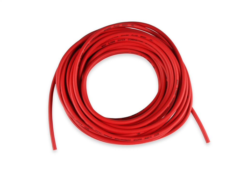 MSD 34029 Super Conduct Spark Plug Wire; 8.5 mm - 50 ft.; Low Resistance; Red; - Truck Part Superstore