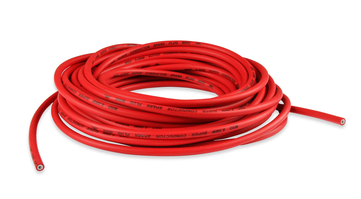MSD 34029 Super Conduct Spark Plug Wire; 8.5 mm - 50 ft.; Low Resistance; Red; - Truck Part Superstore