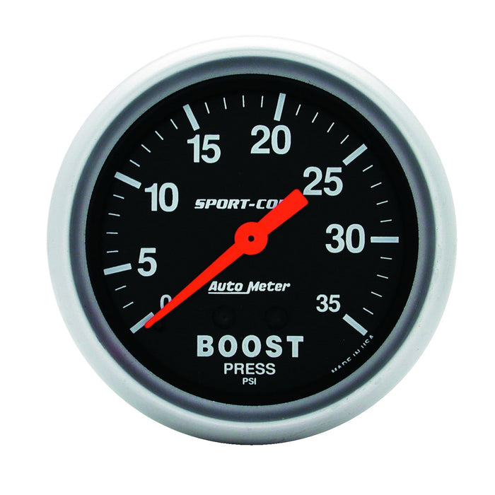 AutoMeter 3404 GAUGE; BOOST; 2 5/8in.; 35PSI; MECHANICAL; SPORT-COMP - Truck Part Superstore