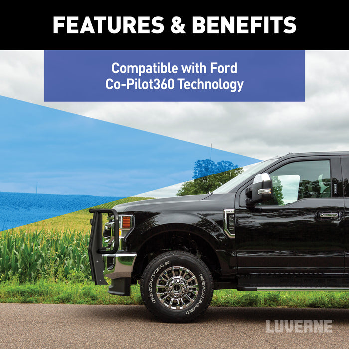 Luverne 341724-341725 Black Steel 2in. Grille Guard; Select Ford F250; F350; F450; F550 w/Co-Pilot360 - Truck Part Superstore