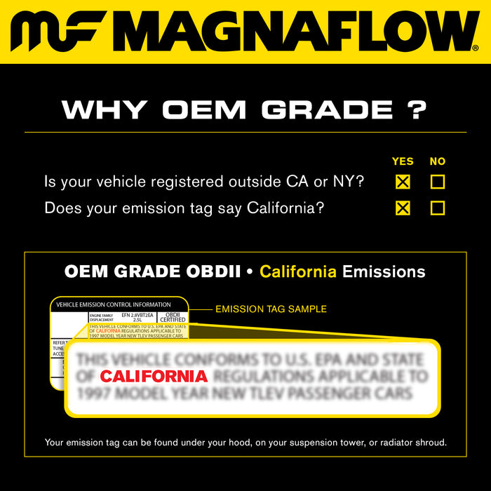MagnaFlow Exhaust Products 51355 OEM Grade Universal Catalytic Converter-2.25in. - Truck Part Superstore