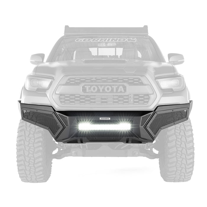 Go Rhino 343891T Low profile steel bumper with powered light mount protects front of vehicle - Truck Part Superstore