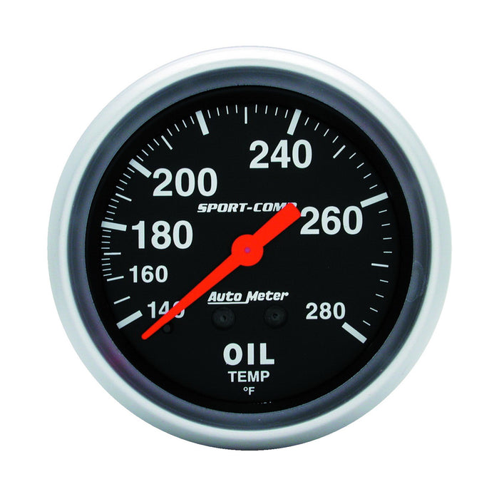 AutoMeter 3441 GAUGE; OIL TEMP; 2 5/8in.; 140-280deg.F; MECHANICAL; SPORT-COMP - Truck Part Superstore