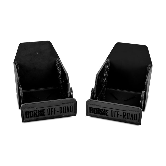 Mishimoto BNSD-BR-21RSBK Borne Off-Road Rear Shock Skid Plates, Fits 2021+ Ford Bronco, Black - Truck Part Superstore