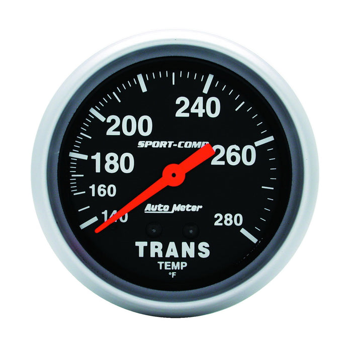 AutoMeter 3451 GAUGE; TRANSMISSION TEMP; 2 5/8in.; 140-280deg.F; MECHANICAL; 8FT.; SPORT-COMP - Truck Part Superstore
