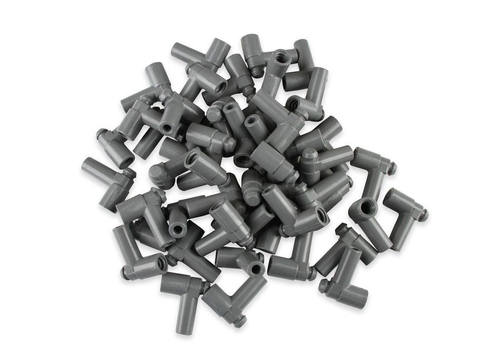 MSD 34554 Spark Plug Boots; 90 Degree Nipple w/GM HEI Nipple; Gray Silicone; 50 Piece; - Truck Part Superstore