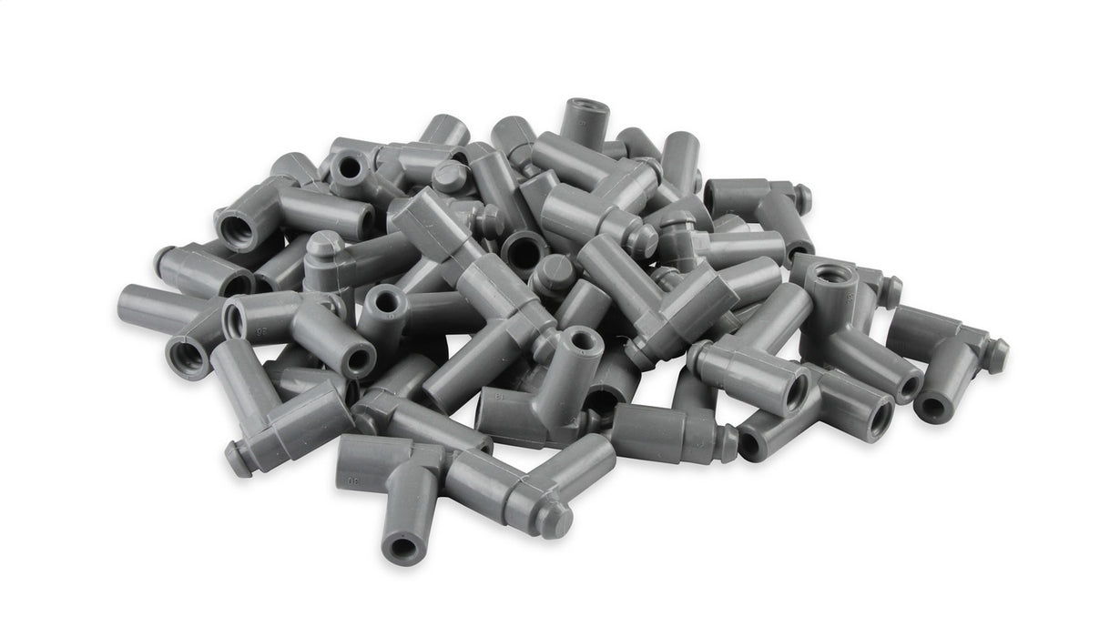 MSD 34554 Spark Plug Boots; 90 Degree Nipple w/GM HEI Nipple; Gray Silicone; 50 Piece; - Truck Part Superstore