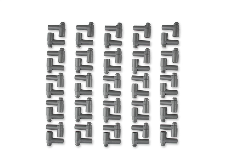 MSD 34554 Spark Plug Boots; 90 Degree Nipple w/GM HEI Nipple; Gray Silicone; 50 Piece; - Truck Part Superstore