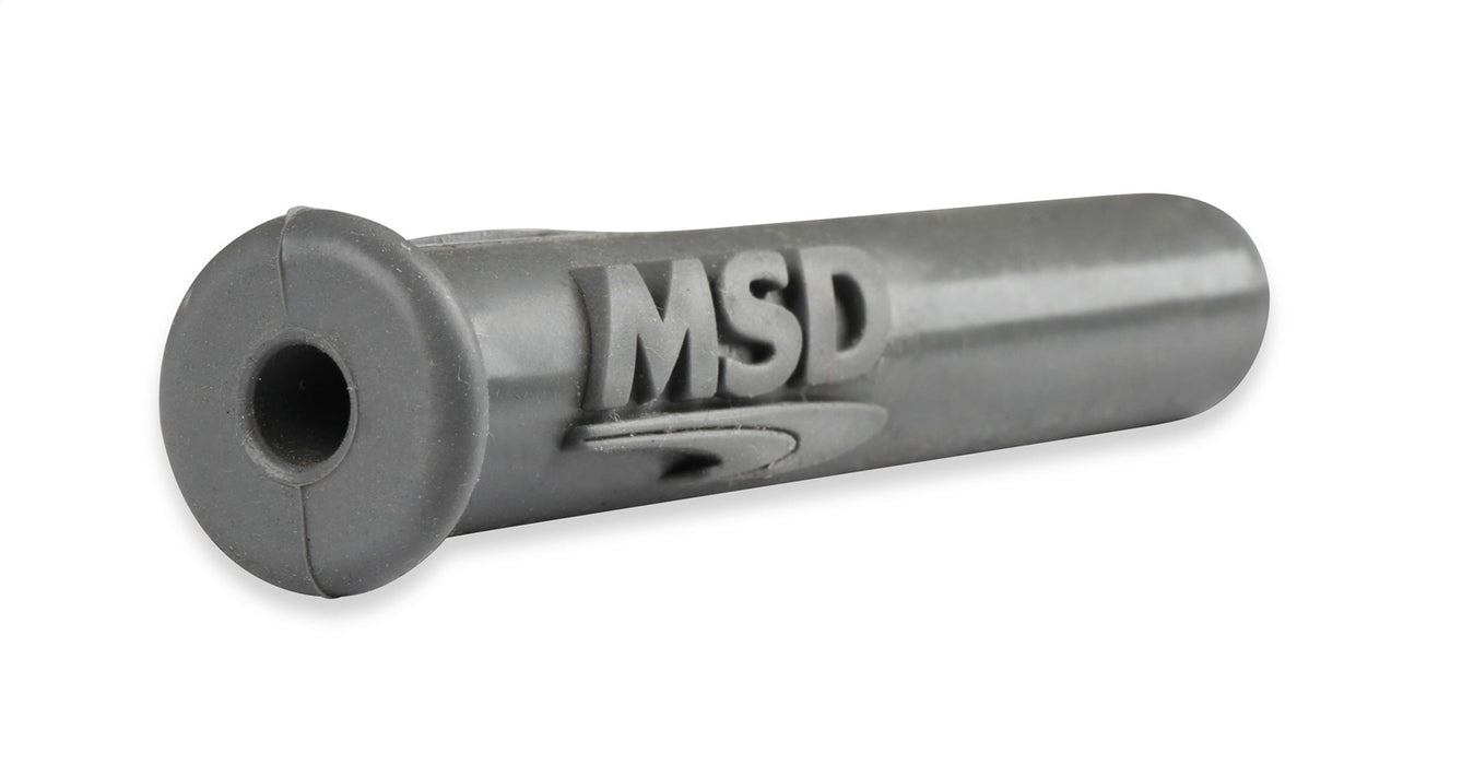 MSD 34564 Spark Plug Boots; Straight/Multi Angle w/MSD Logo; Gray Silicone; 50 Piece; - Truck Part Superstore