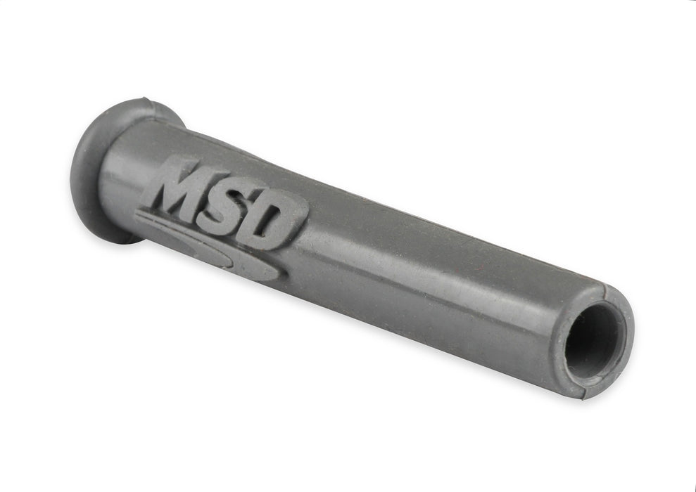 MSD 34564 Spark Plug Boots; Straight/Multi Angle w/MSD Logo; Gray Silicone; 50 Piece; - Truck Part Superstore