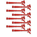 MSD 34759 Pro Stock Hemi Tube; Set Of Eight; Red Rynite Material; - Truck Part Superstore