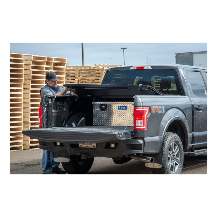 UWS EC20501 Bright Aluminum Secure Lock 48in. Under Tonneau Chest Box (Heavy Packaging) - Truck Part Superstore
