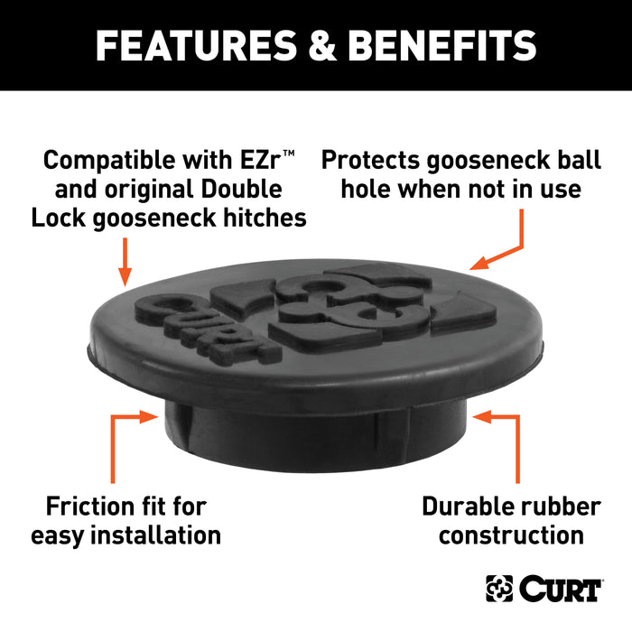CURT 66165 CURT 66165 Replacement Black Rubber Gooseneck Hitch Cover - Truck Part Superstore