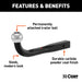 CURT 45551 Euro Mount (1-7/8in. Ball; 1-1/4in. Shank; 3;500 lbs.; 2-3/4in. High; 10in. Long - Truck Part Superstore