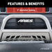 ARIES 35-9004 3in. Polished Stainless Bull Bar; Select Nissan NV1500; NV2500; NV3500; Titan XD - Truck Part Superstore