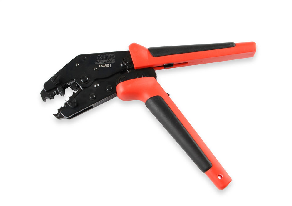 MSD 35051 Pro-Crimp Wire Crimping Tool; Ratchet Action; Interchangeable Jaws; - Truck Part Superstore