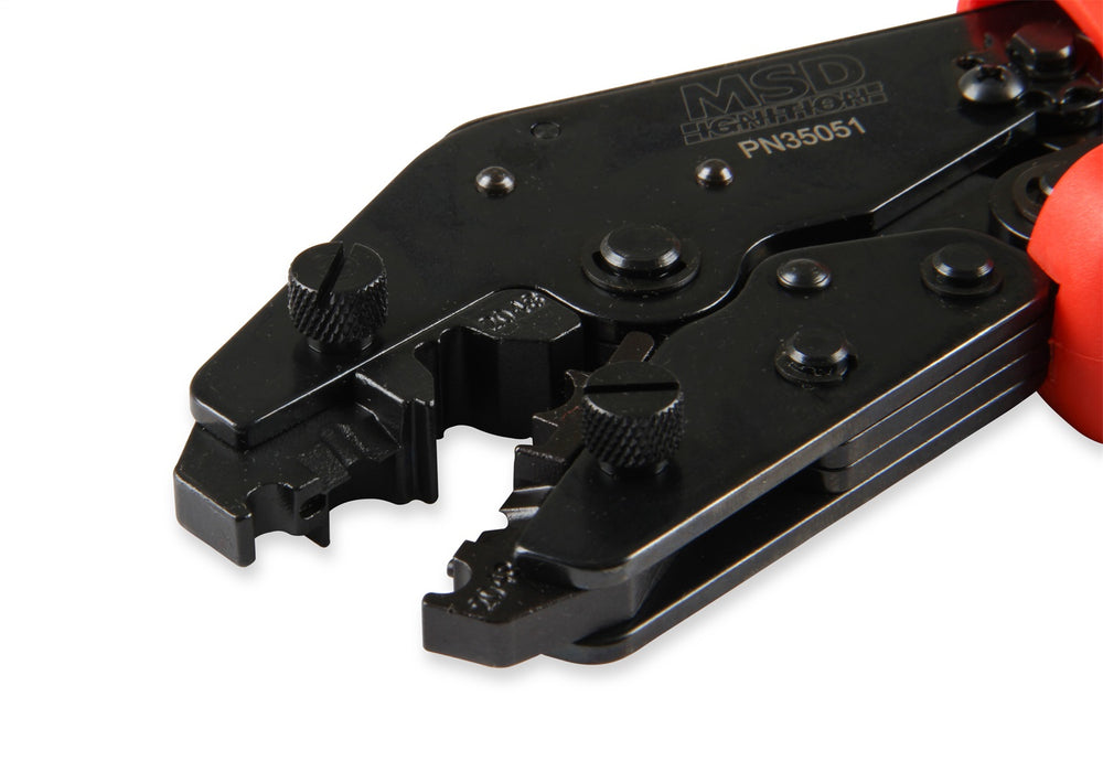 MSD 35051 Pro-Crimp Wire Crimping Tool; Ratchet Action; Interchangeable Jaws; - Truck Part Superstore
