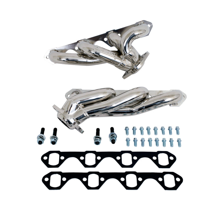 BBK Performance Parts 35100 1987-1995 FORD F150 302 1-5/8 SHORTY EXHAUST HEADERS (POLISHED SILVER CERAMIC) - Truck Part Superstore