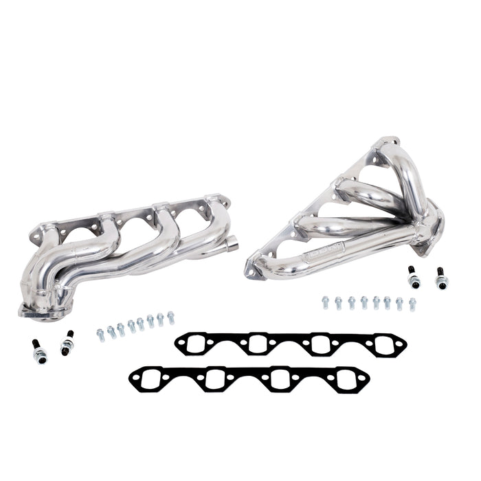 BBK Performance Parts 35110 1987-1995 FORD F150 351W 1-5/8 SHORTY EXHAUST HEADERS (POLISHED SILVER CERAMIC). - Truck Part Superstore