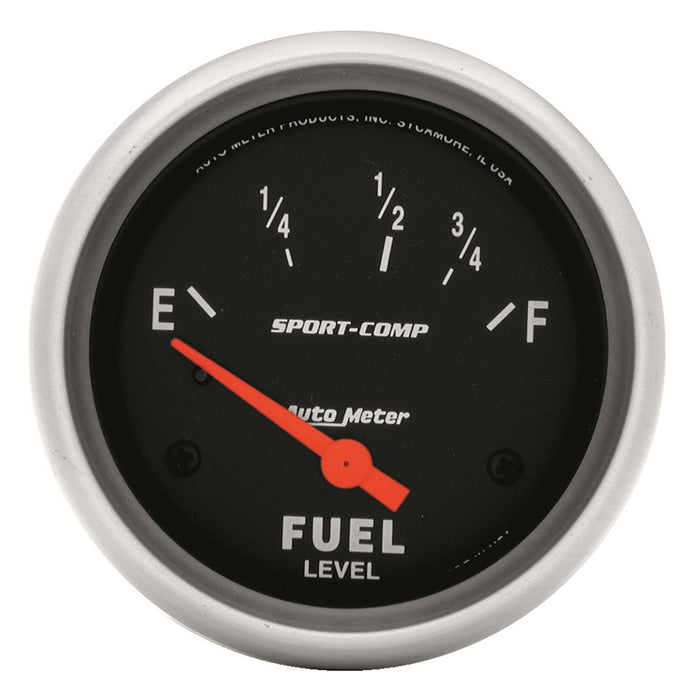 AutoMeter 3515 GAUGE; FUEL LEVEL; 2 5/8in.; 73OE TO 10OF; ELEC; SPORT-COMP - Truck Part Superstore