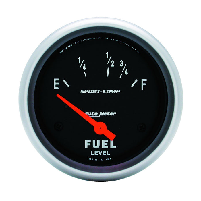 AutoMeter 3518 GAUGE; FUEL LEVEL; 2 5/8in.; 16OE TO 158OF; ELEC; SPORT-COMP - Truck Part Superstore