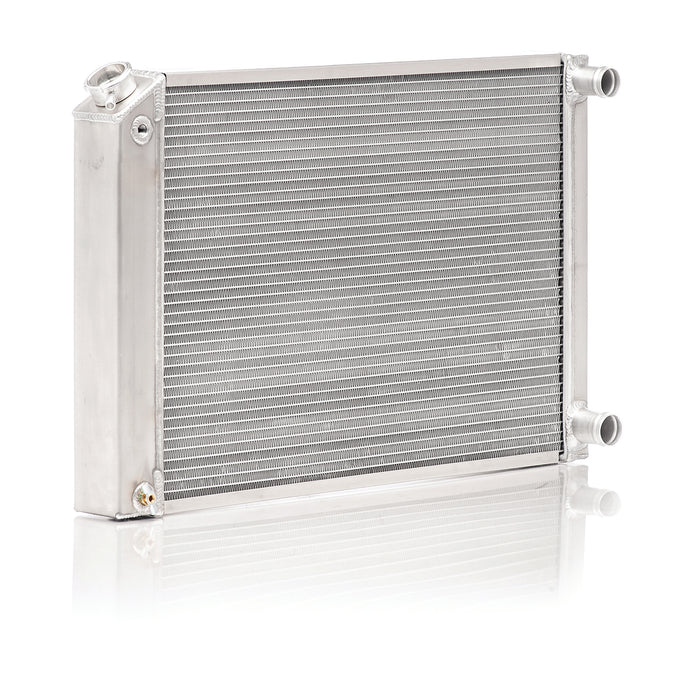 Be Cool 35202 Radiator Dual Pass w/Dual 1 Inch Core 26.50 Inch x 19.50 Inch for LS Swap Qualifier Natural Finish Be Cool Radiator - Truck Part Superstore