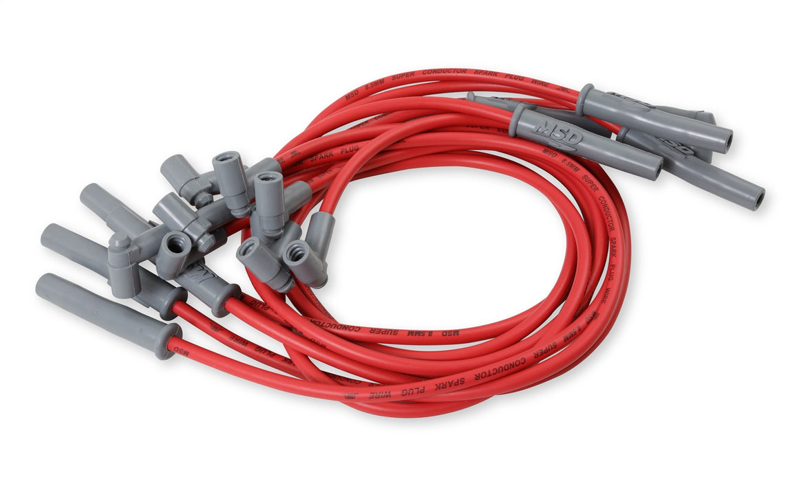 MSD 35379 Custom Spark Plug Wire Set; 8.5mm; w/HEI Cap; OEM Cut; - Truck Part Superstore