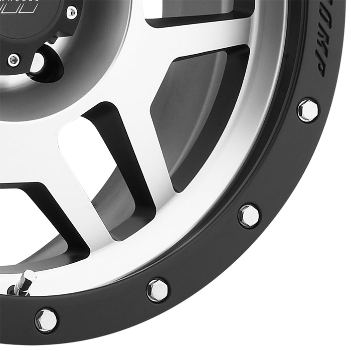 Pro Comp Alloy Wheels 3541-7973 Series 41 Phaser 17x9 with 5 on 5 Bolt Pattern 4.75 Backspace Machined Black with Stainless Steel Bolts Finish Pro Comp Alloy Wheels - Truck Part Superstore