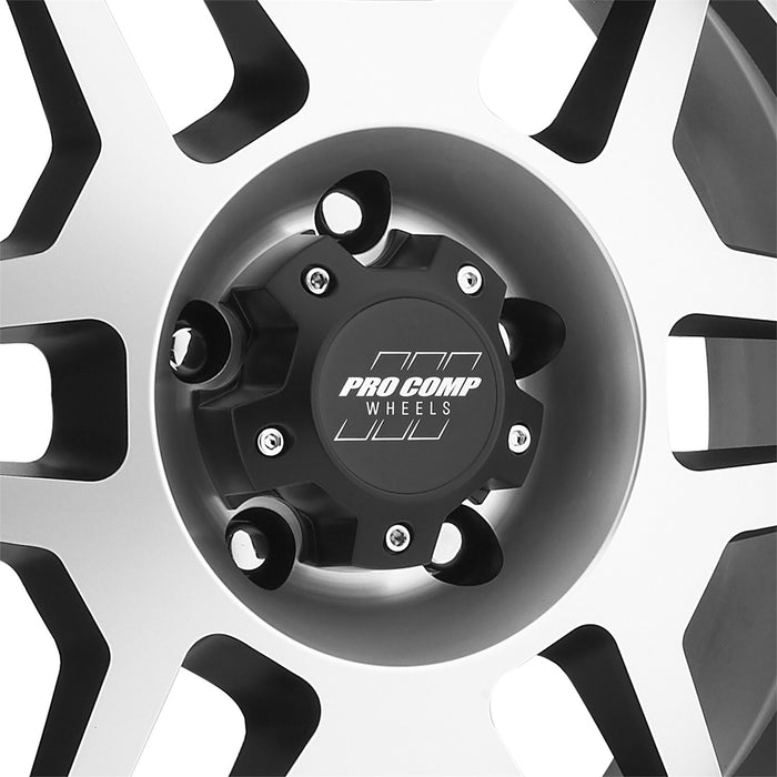 Pro Comp Alloy Wheels 3541-7973 Series 41 Phaser 17x9 with 5 on 5 Bolt Pattern 4.75 Backspace Machined Black with Stainless Steel Bolts Finish Pro Comp Alloy Wheels - Truck Part Superstore