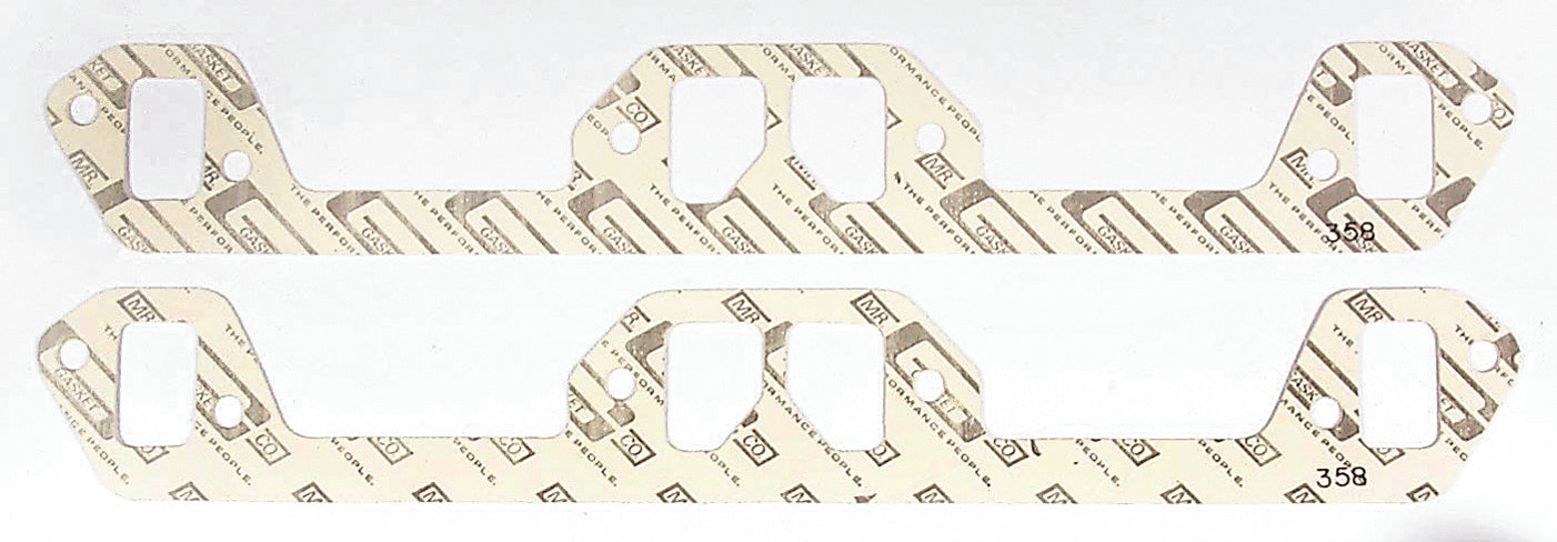 Mr Gasket 358 Exhaust Gasket Set; Rectangle Port Shape; Port Dimensions W-1.3 in. x H-1.8 in.; - Truck Part Superstore