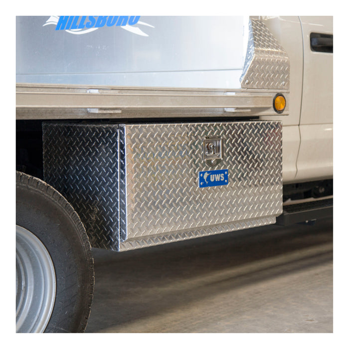 UWS TBUB-36 Bright Aluminum 36in. Single-Door Underbody Tool Box (LTL Shipping Only) - Truck Part Superstore