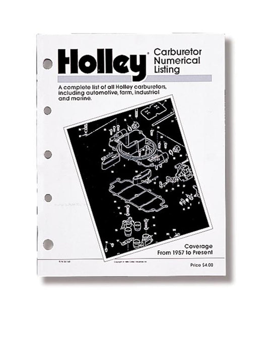 Holley 36-168 Carburetor Numerical Listing - Truck Part Superstore