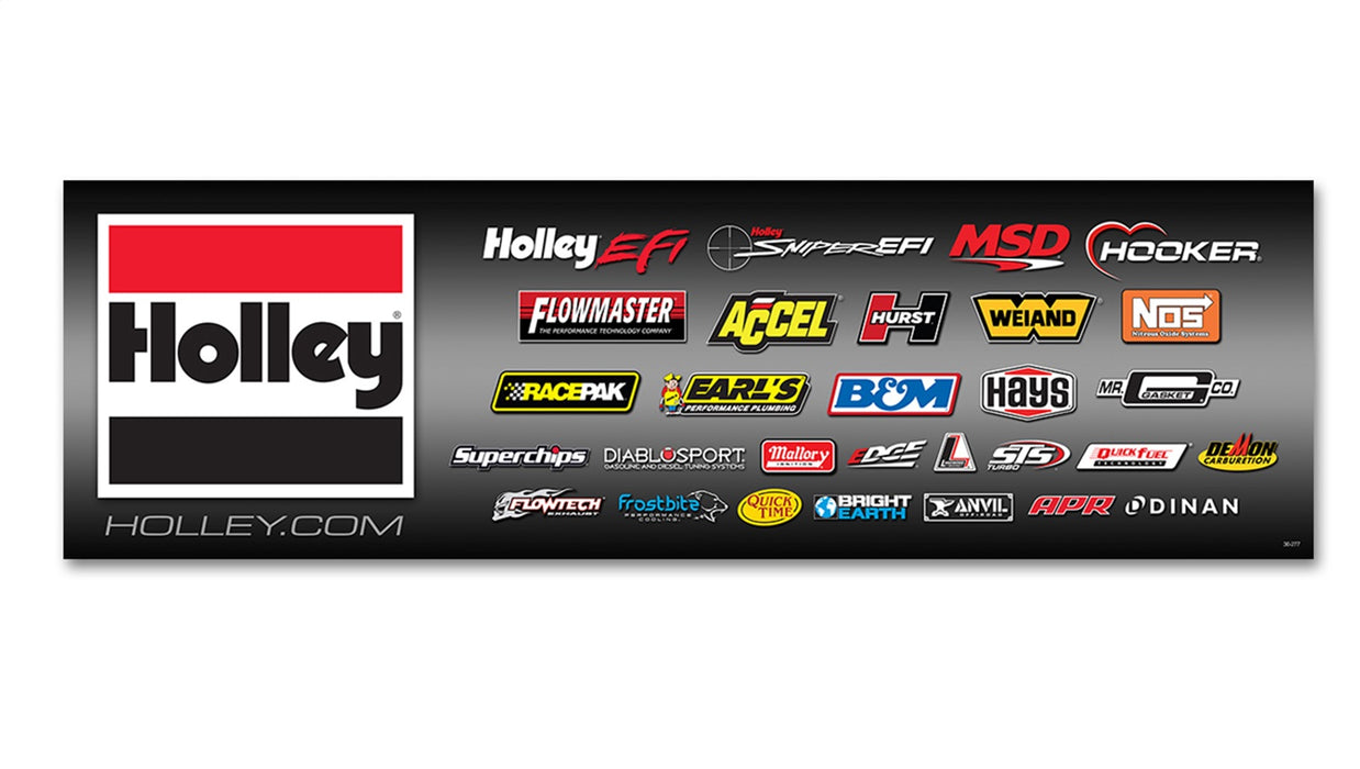 Holley 36-277 Banner; Holley Family Banner; 9 ft. x 2 ft.; - Truck Part Superstore