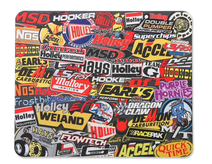 Holley 36-447 Sticker Bomb Mouse Pad; 7.625 in. x 9.5 in.; All Holley/MSD Brands Stickers; - Truck Part Superstore