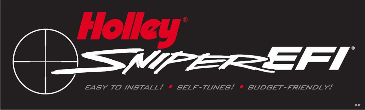 Holley 36-457 Banner; Sniper EFI Logo; 3 ft. x 10 ft.; - Truck Part Superstore