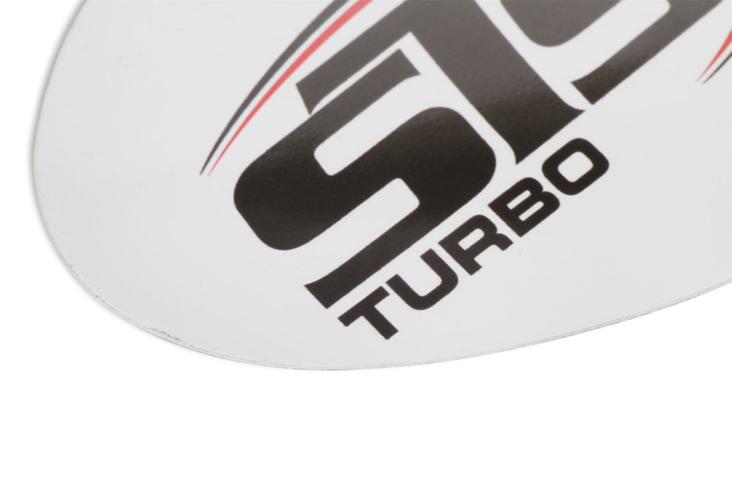 Holley 36-468 STS Turbo Decal; Red/Black; 6.00 in Wide x 4.00 in. Tall; STS Turbo Logo; - Truck Part Superstore