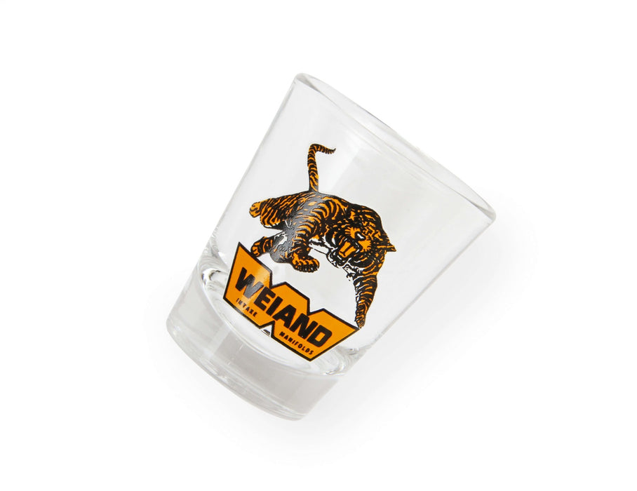Holley 36-490 Shot Glass; 2 oz.; w/Weiand Tiger Logo; Sold Individually; - Truck Part Superstore