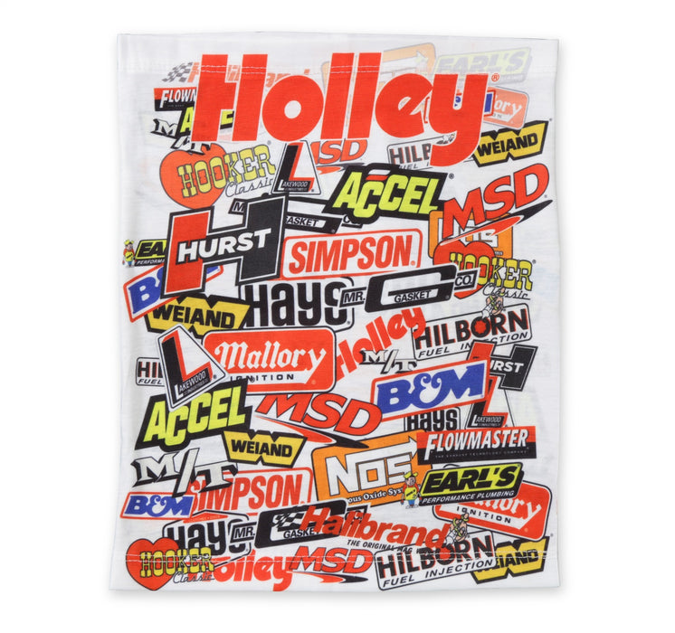 Holley 36-514 Holley Neck Gaiter; Stickerbomb; White; - Truck Part Superstore