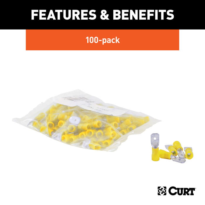 CURT 59433 Male Quick Connectors (12-10 Wire Gauge; 100-Pack) - Truck Part Superstore