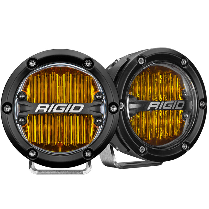 Rigid Industries 36121 360-Series Pro SAE 4 Inch Fog Light Yellow Pair RIGID Industries - Truck Part Superstore