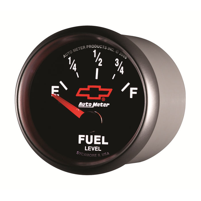 AutoMeter 3613-00406 GAUGE; FUEL LEVEL; 2 1/16in.; 0OE TO 90OF; ELEC; CHEVY RED BOWTIE; BLACK - Truck Part Superstore