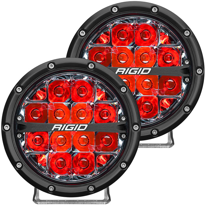Rigid Industries 36203 360-Series 6 Inch Led Off-Road Spot Beam Red Backlight Pair RIGID Industries - Truck Part Superstore