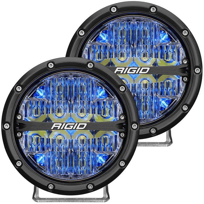 Rigid Industries 36207 360-Series 6 Inch Led Off-Road Drive Beam Blue Backlight Pair RIGID Industries - Truck Part Superstore