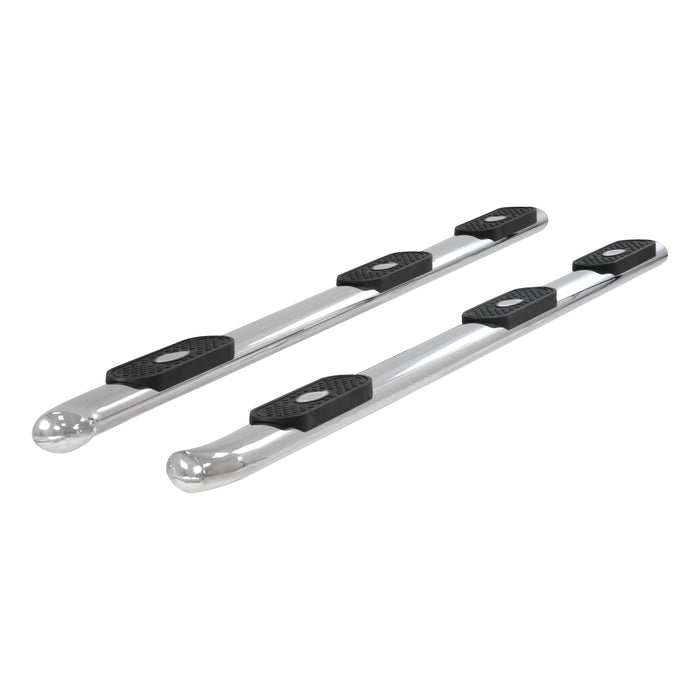 ARIES 363006-2 ARIES 363006-2 Oval Nerf Bars Wheel to Wheel (4 Inch Polished Stainless Steel) - Truck Part Superstore