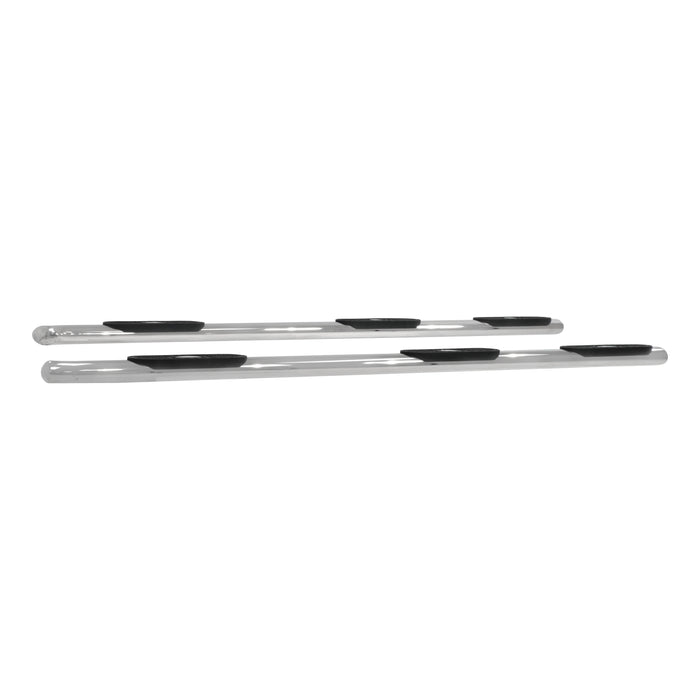 ARIES 363006-2 ARIES 363006-2 Oval Nerf Bars Wheel to Wheel (4 Inch Polished Stainless Steel) - Truck Part Superstore
