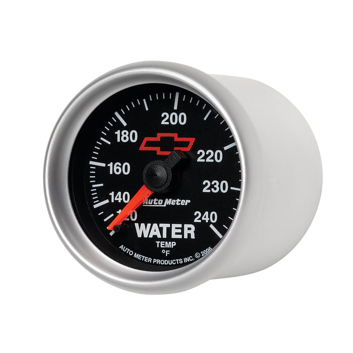 AutoMeter 3632-00406 GAUGE; WATER TEMP; 2 1/16in.; 120-240deg.F; MECHANICAL; CHEVY RED BOWTIE; BLACK - Truck Part Superstore